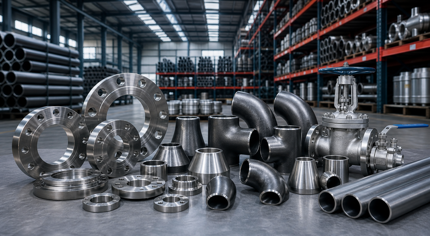 Industrial fittings, flanges and pipes supplied by Hebeipal